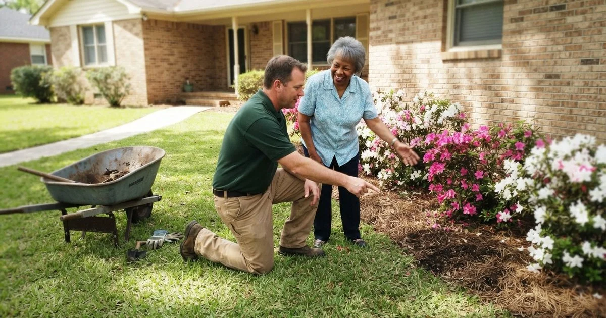 Helping an aging parent or senior keep up with their yard